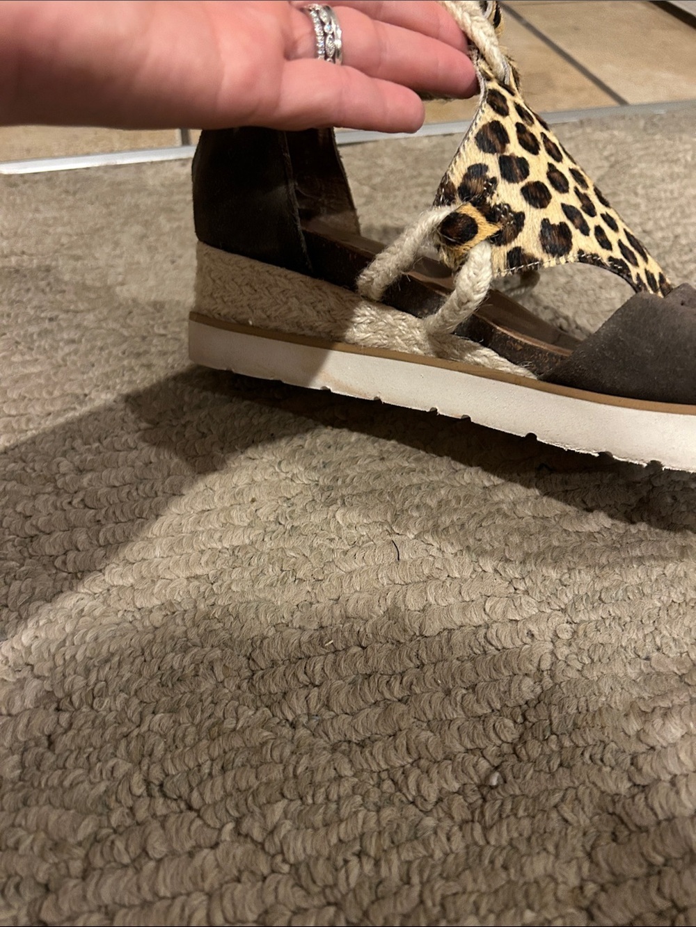 Diba True Leopard Print Rope-Wrap Wedge Sandals - Brown/Leopard - Picture 5 of 11